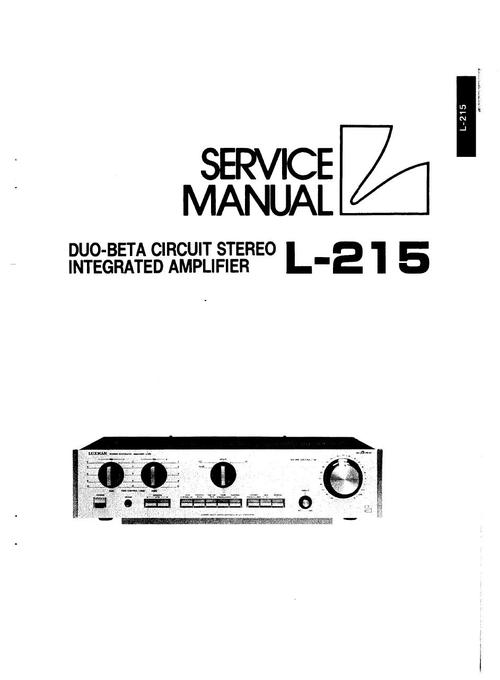 Product picture Luxman L-215 Amplifier , Original Service Manual