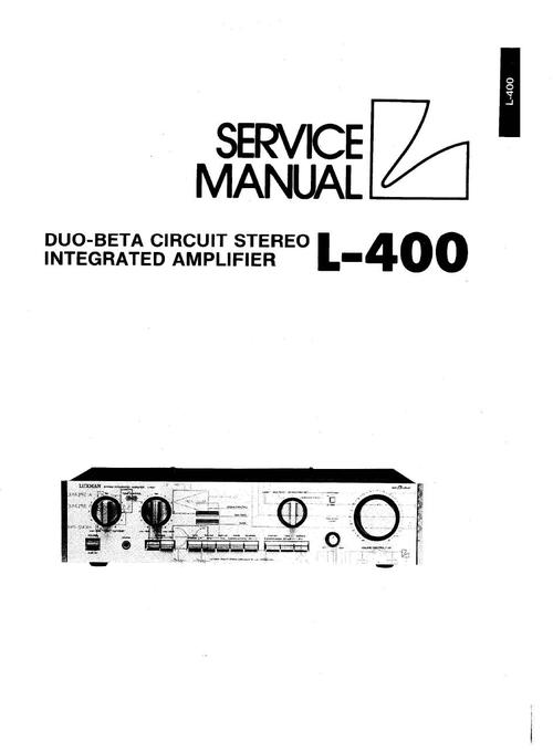 Product picture Luxman L-400 Amplifier , Original Service Manual