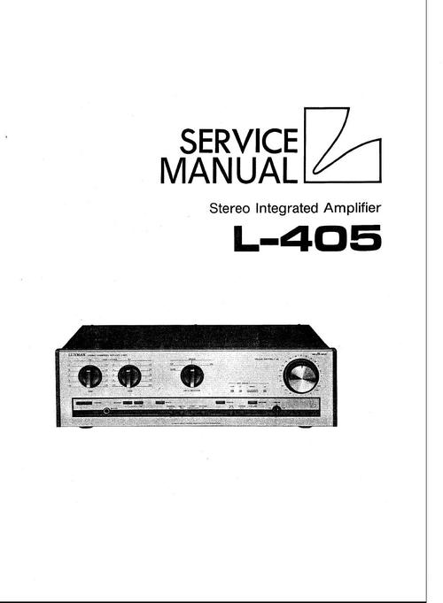 Product picture Luxman L-405 Amplifier , Original Service Manual