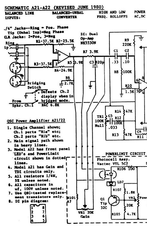 Product picture QSC A-21 & A-22 Professional Amplifier Schematics , Service