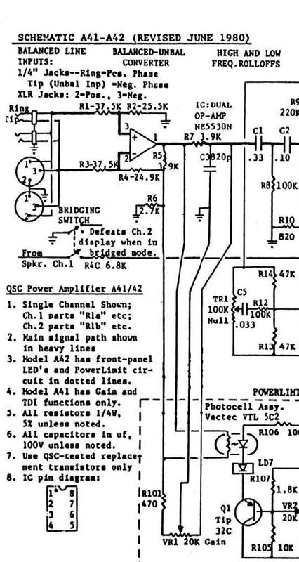 Product picture QSC A-41 & A-42 Professional Amplifier Schematics , Service