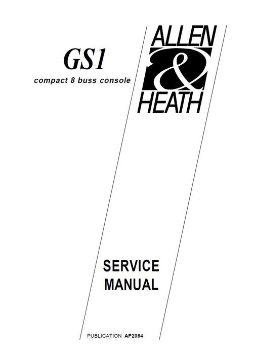 Product picture Allen & Heath GS-1,8 buss console ,  Original Service Manual