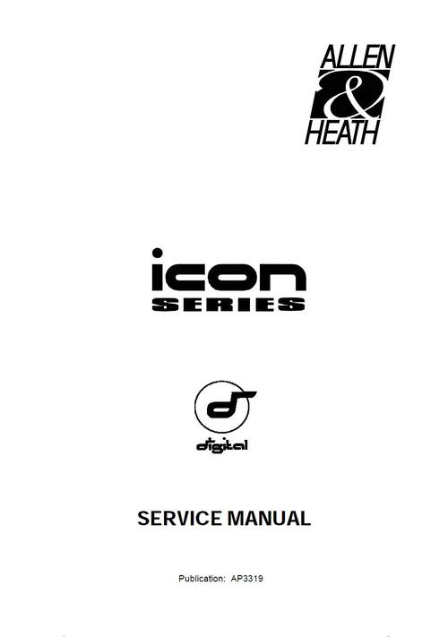 Product picture Allen & Heath ICON series DL & DP 1100 , Service Manual