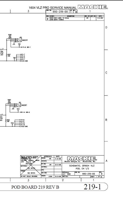 Product picture Mackie 1604-VLZ Pro , Schematics for Service