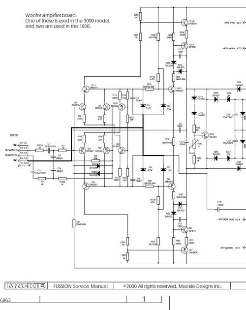 Product picture Mackie Fussion 3000 & 1800-SA  , Schematics , Wiring , Parts