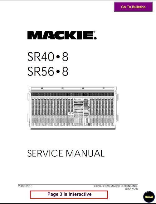 Product picture Mackie SR-40.8 & SR-56.8 , Service Manual