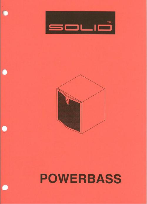 Product picture B&W Power-Bass Sub Solid Bowers & Wilkins , Service Manual