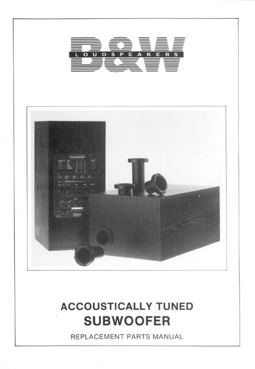 Product picture B&W Acoustitune subwoofer Bowers & Wilkins , Service Manual