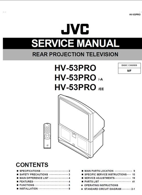 Product picture JVC HV-53-PRO Service Manual , Schematics & User Manual