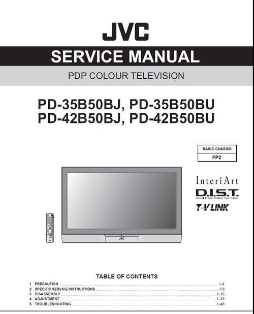 Product picture JVC  PD-35B50 , PD-42B50 , Service Manual & Schematics