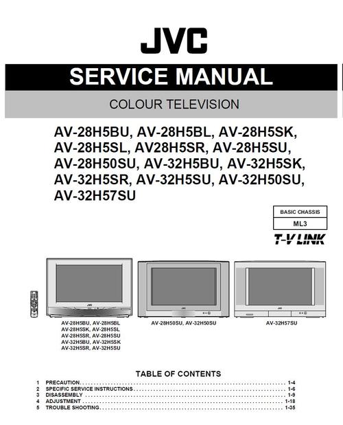 Product picture JVC  AV-32H5 , AV-32H50 ,. Service Manual & Schematics