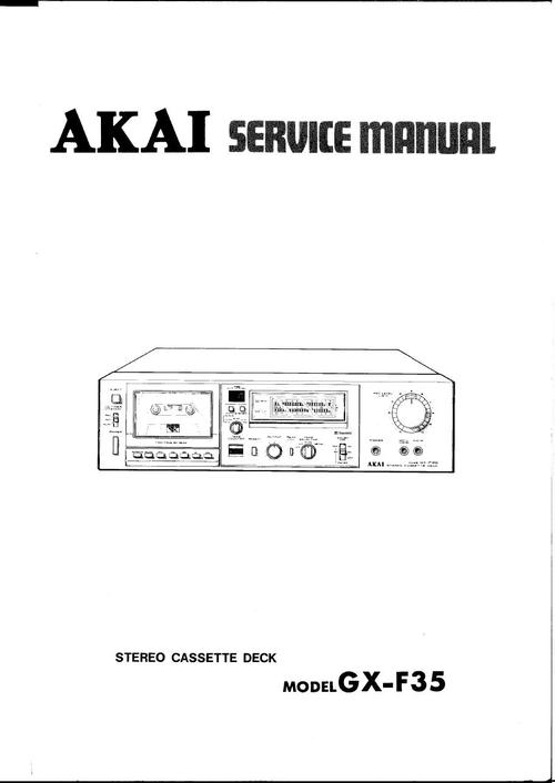 Product picture Akai GX-F-35  cassette deck , Service Manual