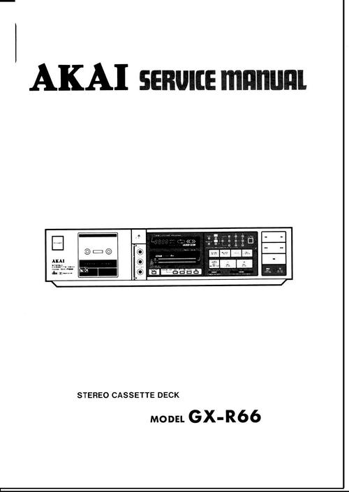 Product picture Akai GX-R-66  cassette deck , Service Manual