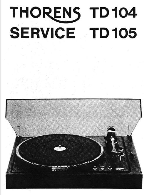 Product picture Thorens TD-104 , TD-105  Turntable , Service Manual
