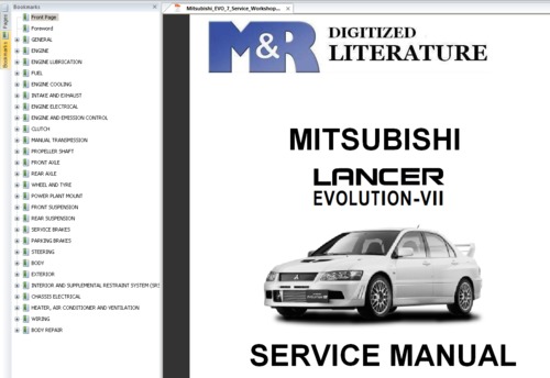 Product picture Mitsubishi Lancer EVO VII 7 original Service Workshop Manual