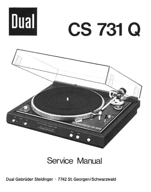 Product picture Dual CS-731-Q Turntable Service Manual