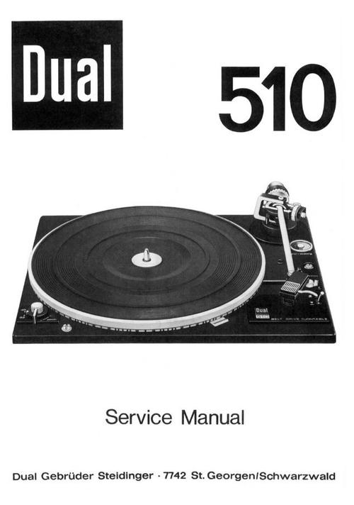 Product picture Dual 510 Turntable Service Manual