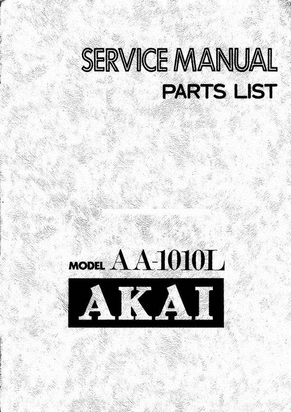 Product picture Akai AA-1010L , Receiver , Original Service Manual