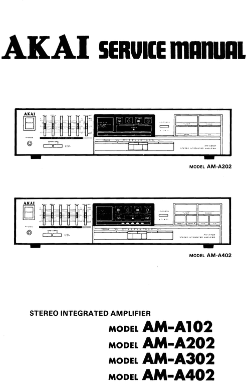 Product picture Akai AM-A102  , Amplifier , Original Service Manual