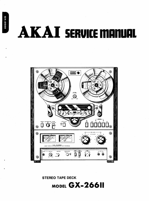 Product picture Akai GX-266 mk2 reel to reel tape recorder Service Manual