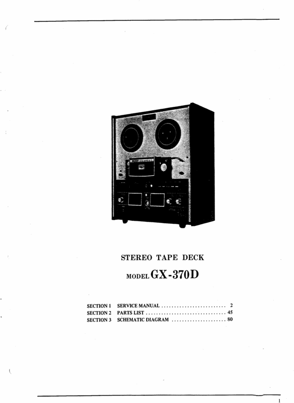 Product picture Akai GX-370 D   reel tape recorder Service Manual