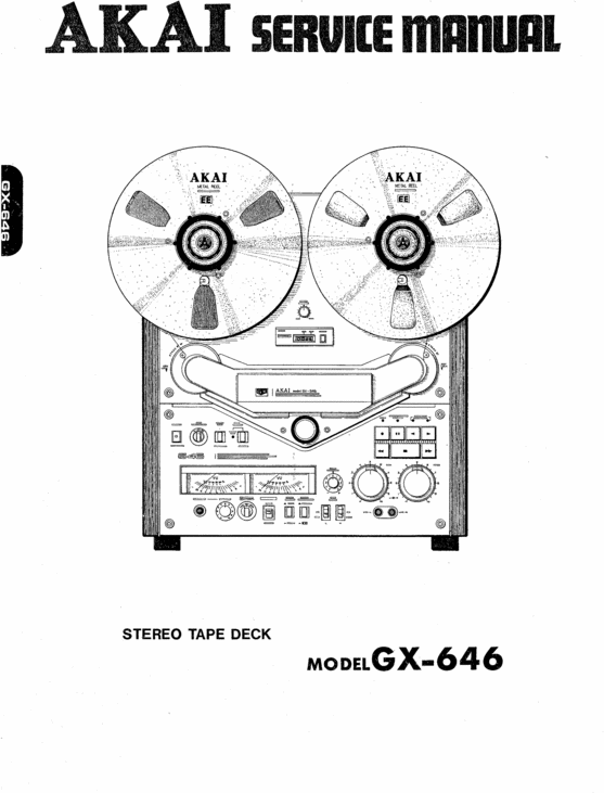 Product picture Akai GX-646 reel tape recorder Service Manual