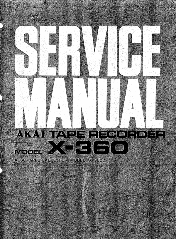 Product picture Akai X-360 reel tape recorder Service Manual