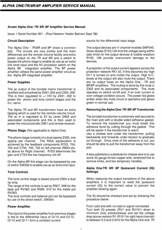 Product picture Arcam 7R , 8R & 8P  Original Service Manual