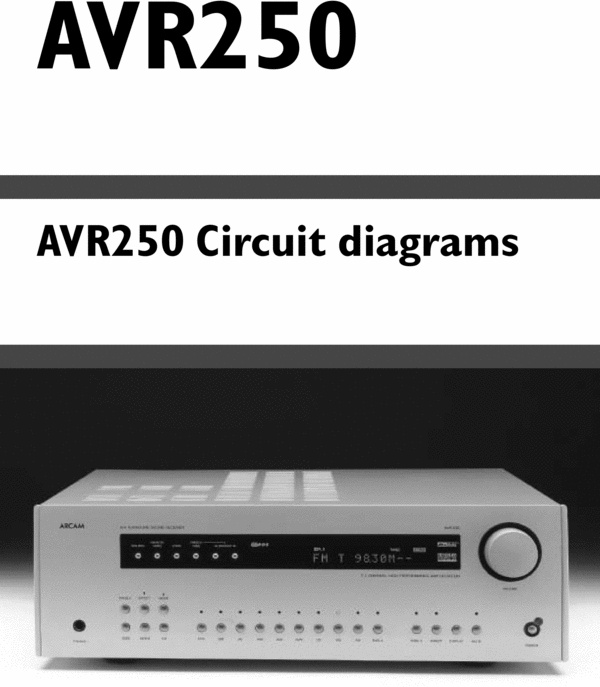 Product picture Arcam AVR-250 Original Schematics for Service-Repair 