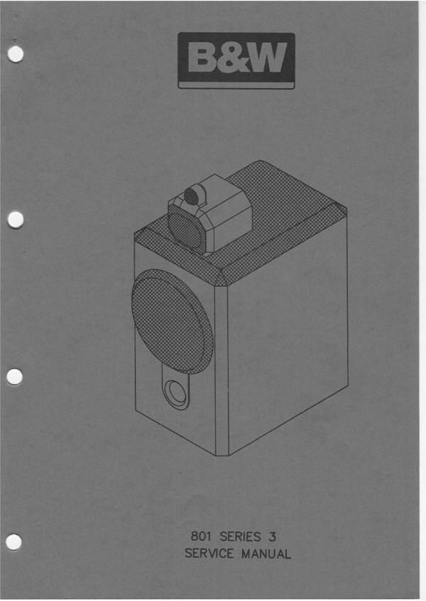 Product picture Bowers & Wilkins   B&W-801-S3  Matrix  , Service Manual