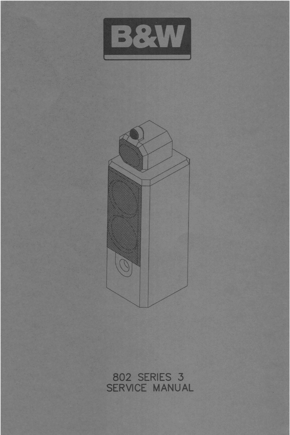 Product picture Bowers & Wilkins   B&W-802-S3  Matrix  , Service Manual