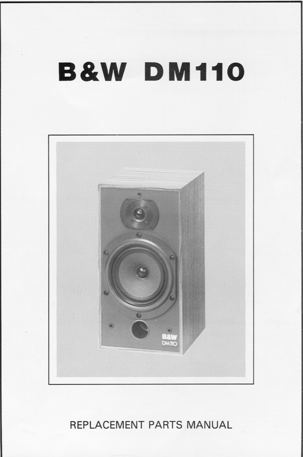 Product picture B&W DM-110  Bowers & Wilkins , Service Manual