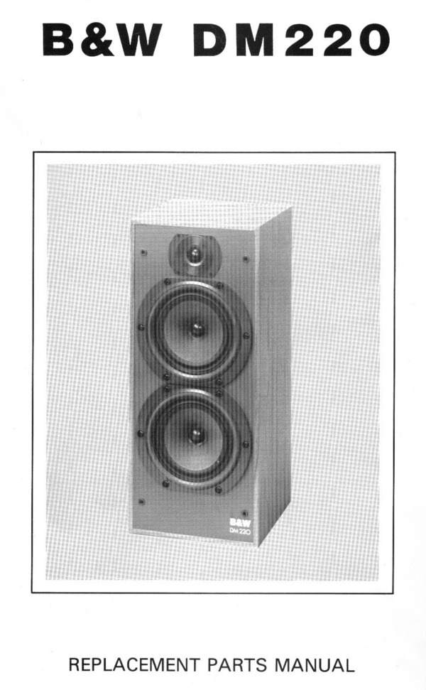 Product picture B&W DM-220 Bowers & Wilkins , Service Manual