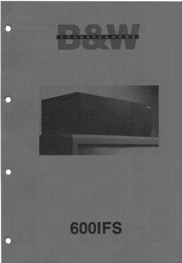 Product picture Bowers & Wilkins B&W DM-600-IFS , Service Manual 