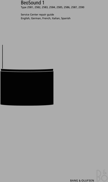 Product picture Bang & Olufsen Beosound 1  Service Manual  