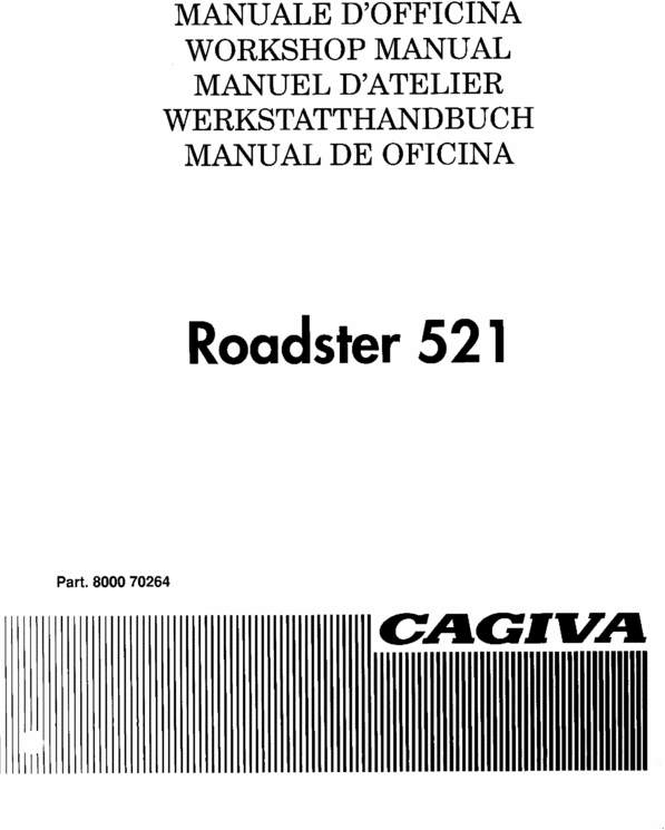 Product picture 1994 Cagiva Roadster 521 Werkstatthandbuch - Workshop Manual