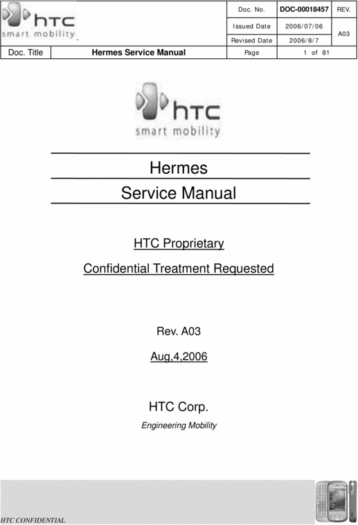 Product picture HTC Hermes Service Repair Manual