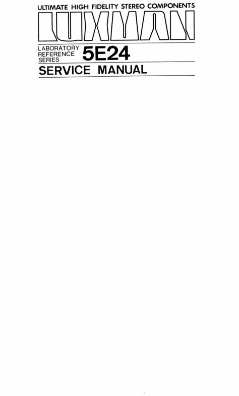 Product picture Luxman  5E24 / 5-E-24 VU meter, Service-Repair Manual