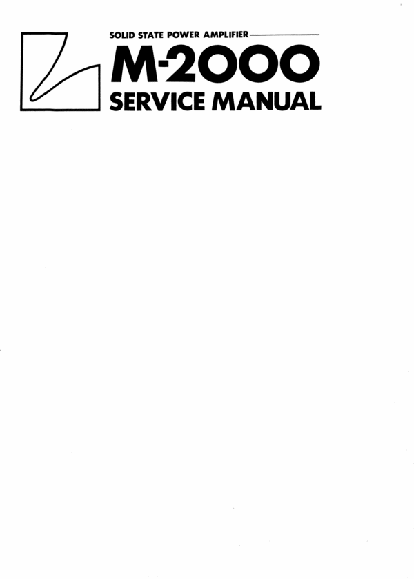 Product picture Luxman  M-2000 Power Amplifier , Service-Repair Manual