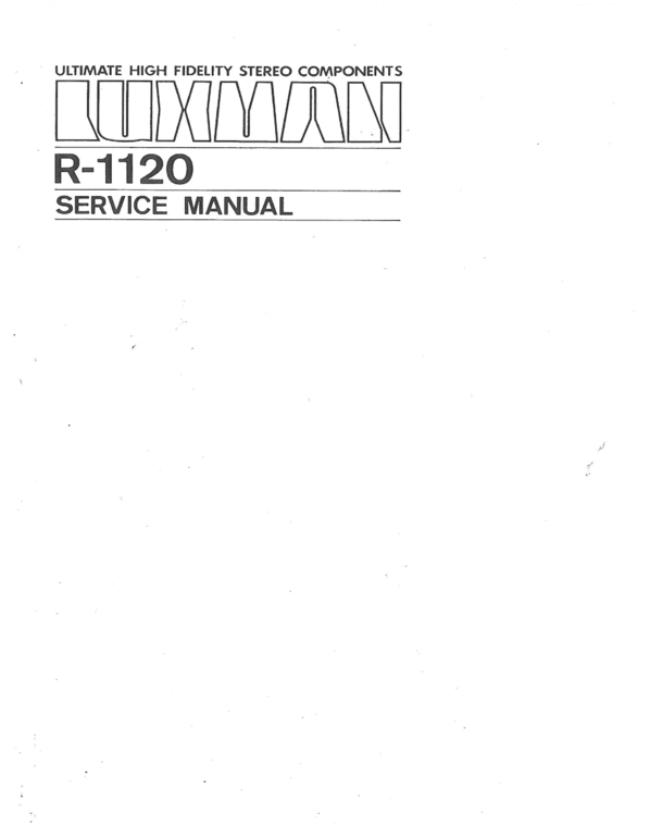 Product picture Luxman  R-1120 Receiver , Service-Repair Manual