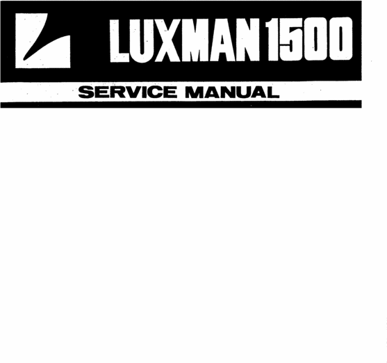 Product picture Luxman R-1500  Receiver , Service-Repair Manual