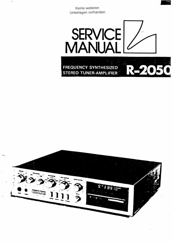 Product picture Luxman R-2050 Receiver  , Service-Repair Manual