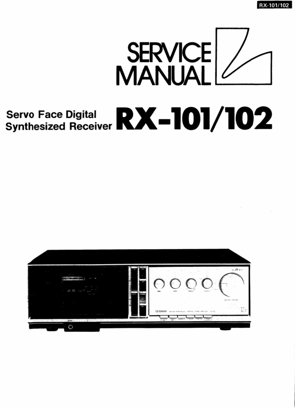 Product picture Luxman  RX-101 , RX-102  , Service-Repair Manual