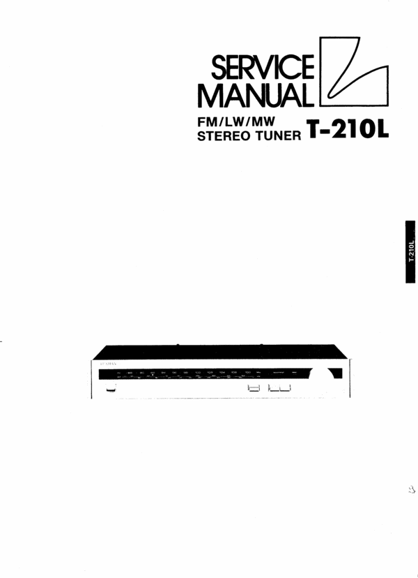 Product picture Luxman  T-210 , T-210L Tuner , Service-Repair Manual