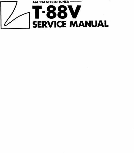 Product picture Luxman   T-88-V Tuner , Service-Repair Manual