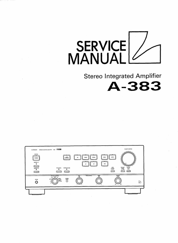 Product picture Luxman  A-383 amplifier , Service-Repair Manual