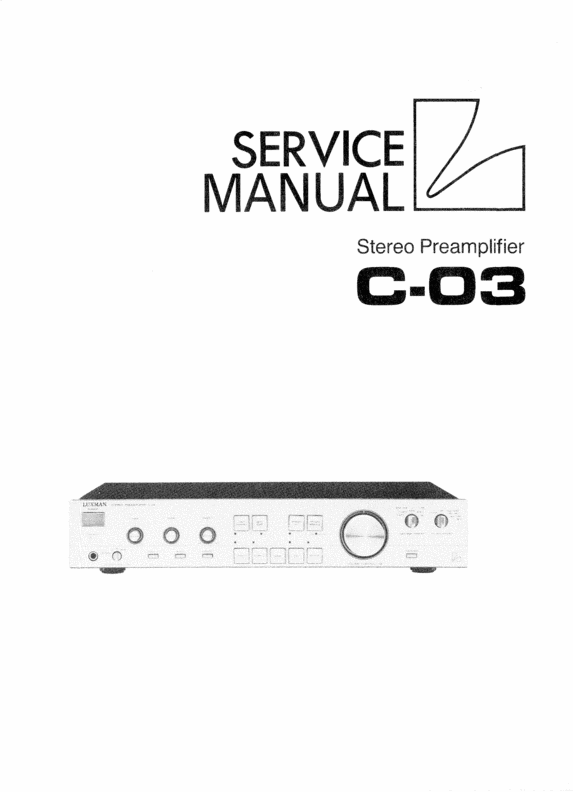 Product picture Luxman  C-03 Preamplifier , Service-Repair Manual