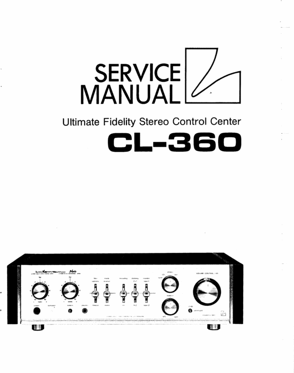 Product picture Luxman  CL-360 Preamplifier , Service-Repair Manual