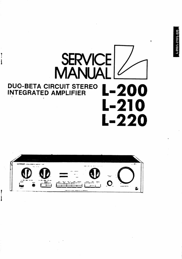 Product picture Luxman  L-200 L-210 L-220 amplifiers , Service-Repair Manual