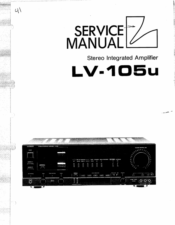 Product picture Luxman  LV-105-U amplifier , Service-Repair Manual